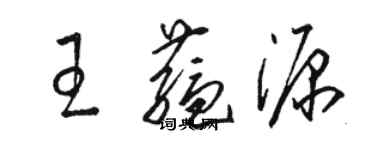 駱恆光王蘊源草書個性簽名怎么寫