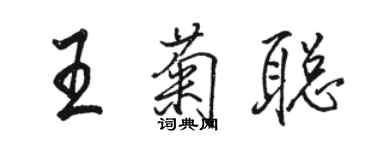 駱恆光王菊聰行書個性簽名怎么寫