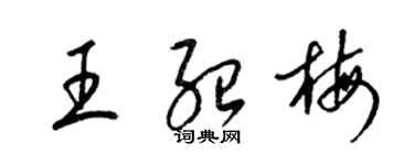 梁錦英王紹梅草書個性簽名怎么寫