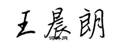 王正良王晨朗行書個性簽名怎么寫