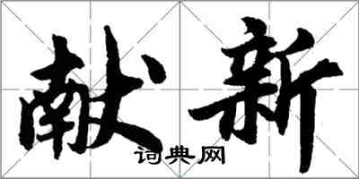 胡問遂獻新行書怎么寫