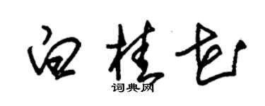 朱錫榮白桂花草書個性簽名怎么寫