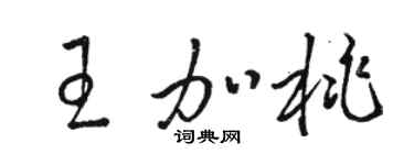 駱恆光王加桃草書個性簽名怎么寫