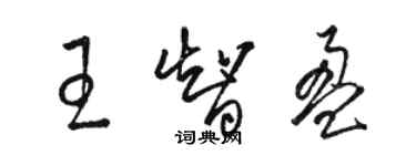 駱恆光王智盈草書個性簽名怎么寫