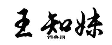 胡問遂王知妹行書個性簽名怎么寫