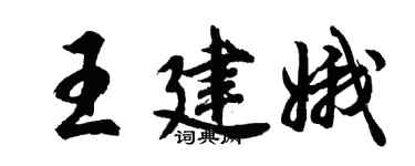 胡問遂王建娥行書個性簽名怎么寫