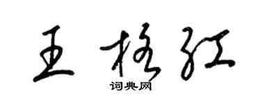 梁錦英王格紅草書個性簽名怎么寫
