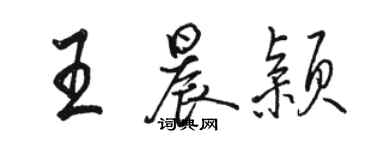 駱恆光王晨穎行書個性簽名怎么寫