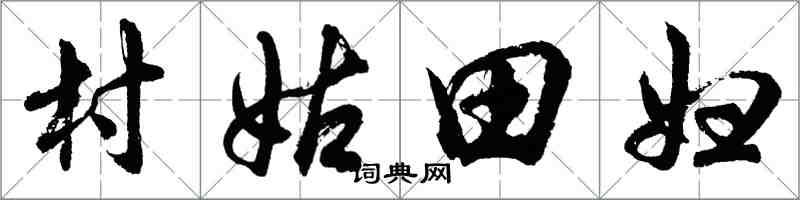 胡問遂村姑田婦行書怎么寫