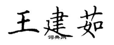 丁謙王建茹楷書個性簽名怎么寫