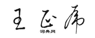 駱恆光王正虎草書個性簽名怎么寫