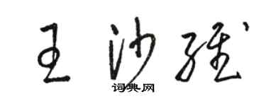 駱恆光王沙維草書個性簽名怎么寫