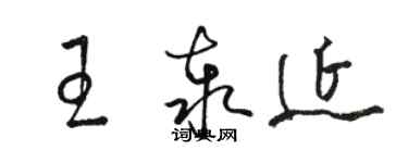 駱恆光王泰延草書個性簽名怎么寫