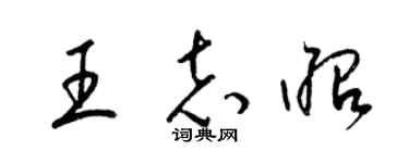 梁錦英王志昭草書個性簽名怎么寫