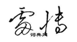 駱恆光雷博草書個性簽名怎么寫