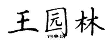 丁謙王園林楷書個性簽名怎么寫