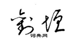 梁錦英劉垣草書個性簽名怎么寫