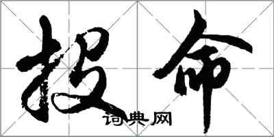 胡問遂投命行書怎么寫