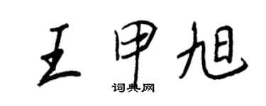 王正良王甲旭行書個性簽名怎么寫