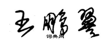 朱錫榮王鵬翼草書個性簽名怎么寫