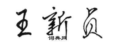 駱恆光王新貞行書個性簽名怎么寫