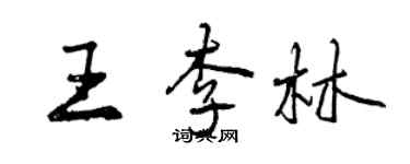 曾慶福王李林行書個性簽名怎么寫