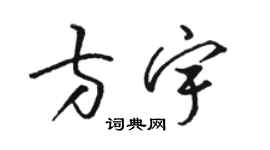 駱恆光方宇草書個性簽名怎么寫