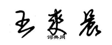 朱錫榮王爽晨草書個性簽名怎么寫