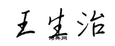 王正良王生治行書個性簽名怎么寫