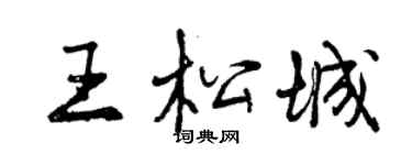 曾慶福王松城行書個性簽名怎么寫