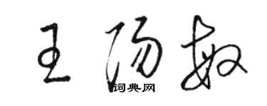 駱恆光王陽敏草書個性簽名怎么寫
