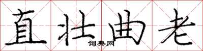 龐中華直壯曲老楷書怎么寫