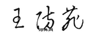 駱恆光王防菲草書個性簽名怎么寫