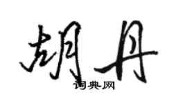 駱恆光胡丹行書個性簽名怎么寫