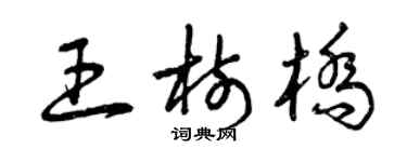 曾慶福王樹橋草書個性簽名怎么寫