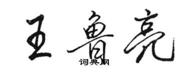 駱恆光王魯亮行書個性簽名怎么寫