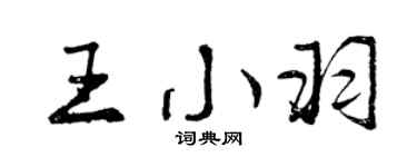 曾慶福王小羽行書個性簽名怎么寫