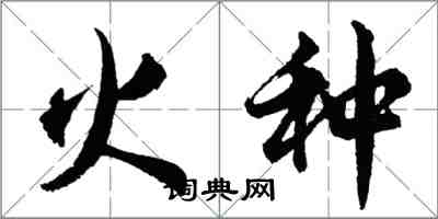 胡問遂火種行書怎么寫