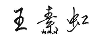 駱恆光王素虹行書個性簽名怎么寫