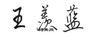 駱恆光王羨藍行書個性簽名怎么寫