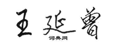駱恆光王延曾行書個性簽名怎么寫