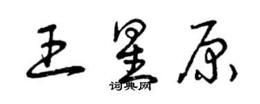 曾慶福王星原草書個性簽名怎么寫