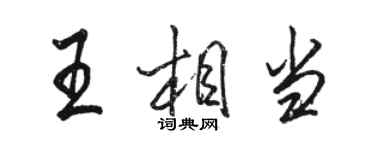 駱恆光王相當行書個性簽名怎么寫