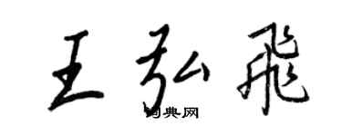 王正良王弘飛行書個性簽名怎么寫