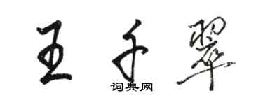 駱恆光王千翠行書個性簽名怎么寫