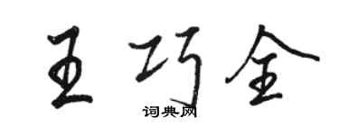 駱恆光王巧全行書個性簽名怎么寫