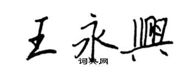 王正良王永興行書個性簽名怎么寫