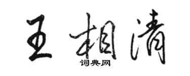 駱恆光王相清行書個性簽名怎么寫