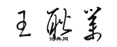 駱恆光王耿業草書個性簽名怎么寫