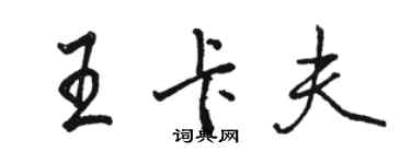 駱恆光王卡夫行書個性簽名怎么寫